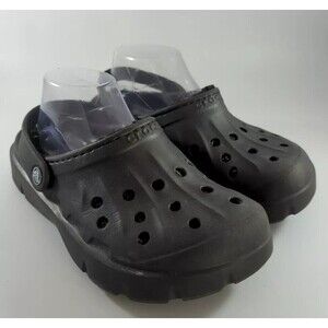 Crocs Kids Dasher Fur Lined Clogs Black Size m 5 / W 7
